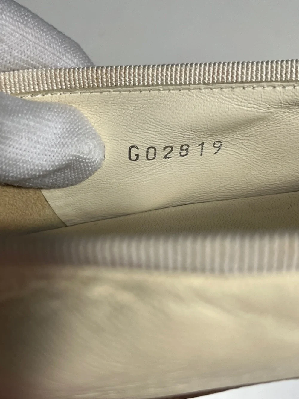 Sold CHANEL Cream Leather Ballet Flats with Yellow Cap Toe - Picture 10 of 11